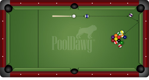 Diagram 6: Two Way Shot For Straight Pool