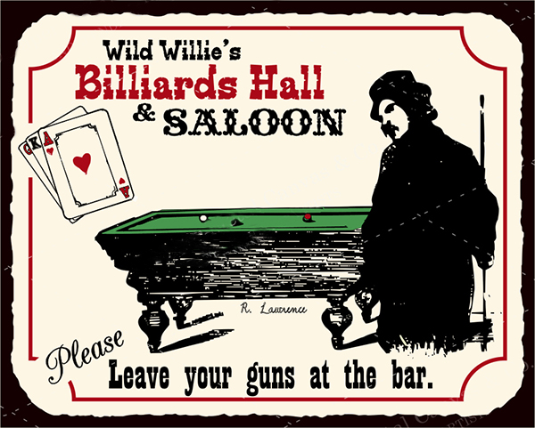 Old Billiards Sign