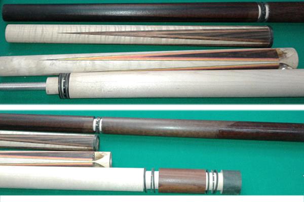 Custom pool cue construction process shows some of the steps that go into building high-end pool cues.