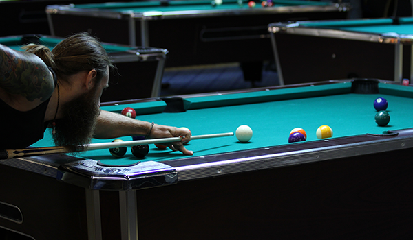 Billiard match focus