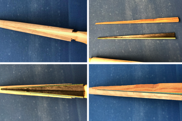 Veneer point pool cues