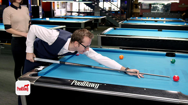 Long shots require a grip near the end of the cue, and a long bridge length