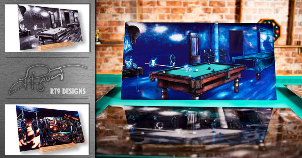 STUNNING New Billiard Art from RT9 Designs and PoolDawg!