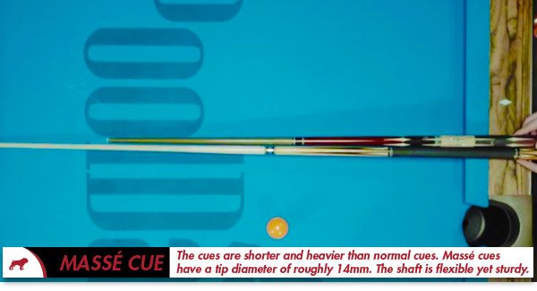 Massé Cue Vs Regular Cue