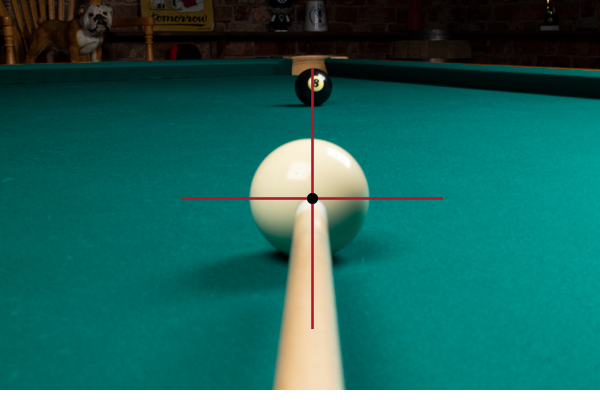 Straight-In Pool Shot Aim