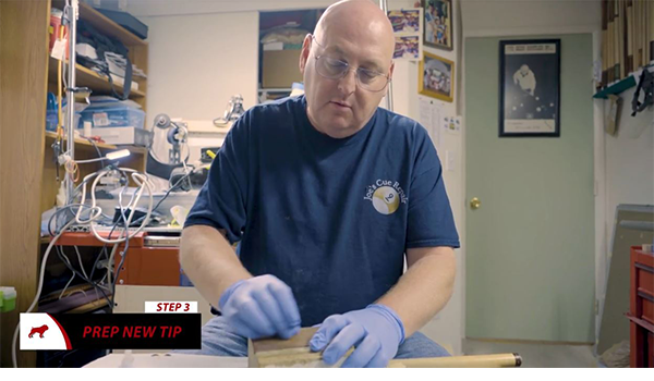 Prepping a Pool Cue Tip
