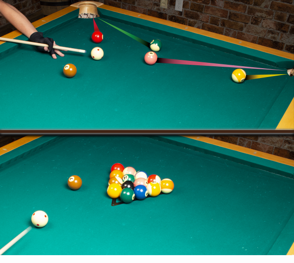 Straight pool billiard game sequence