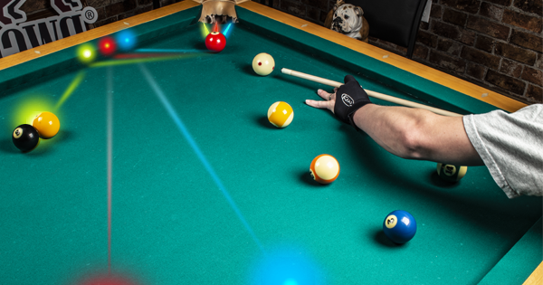Using the pool table pocket to set up your next shot