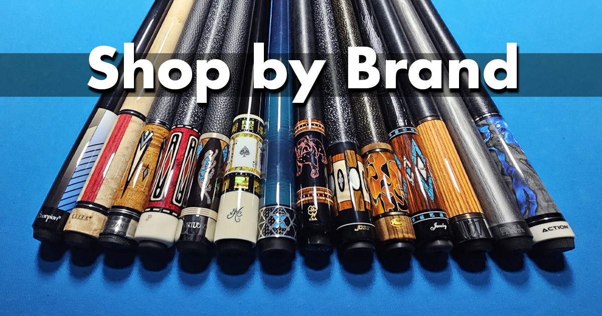 Top pool cue brands available at PoolDawg